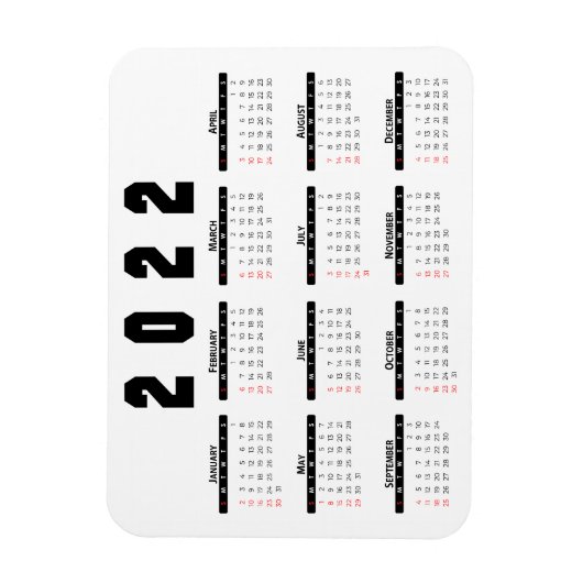Kalender 2022 magnet (Vertikal)