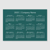 Kalender 2022 mit Firmenname Blue Green Magnet (Vorderseite)