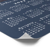 Kalender 2022 mit Ihrem Foto und Name der Marine Poster (Ecke)