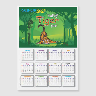 Kalender 2022 mit Tiger_Magnatic Card Magnetkarte
