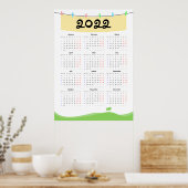 Kalender 2022 Poster - Montag starten (Küche)