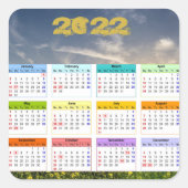 Kalender 2022 quadratischer aufkleber (Vorderseite)