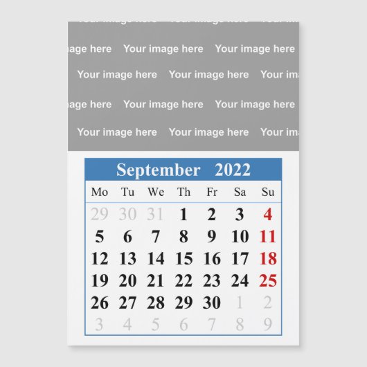 Kalender 2022 September Magnetkarte (Vorderseite)