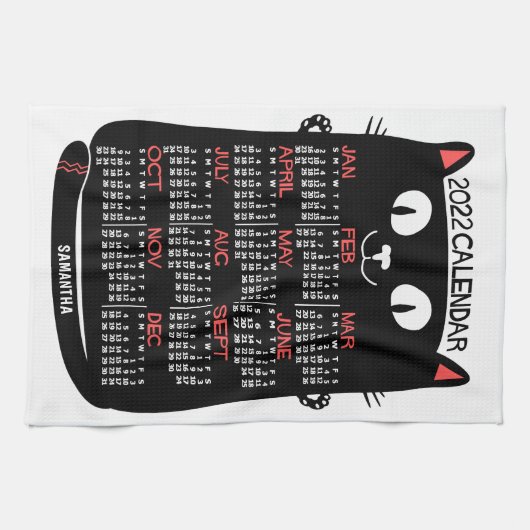 Kalender 2022 (siehe Beschreibung der neuen Versio Geschirrtuch (Horizontal)