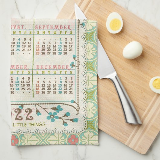 Kalender 2022 (siehe Beschreibung der neuen Versio Geschirrtuch (Viertel Falte)