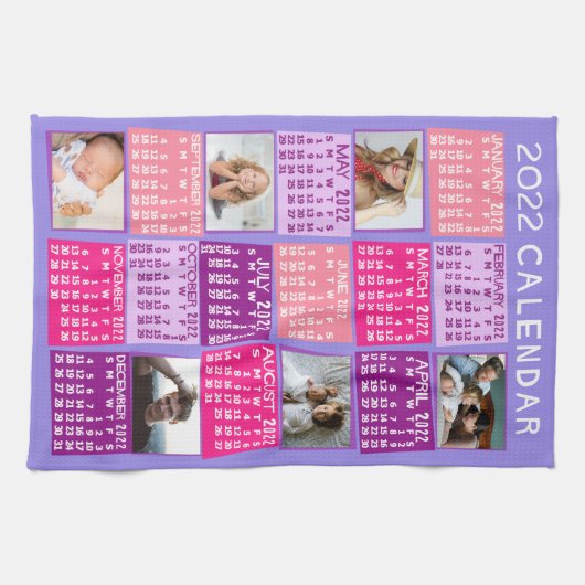 Kalender 2022 (siehe Beschreibung der neuen Versio Geschirrtuch (Horizontal)