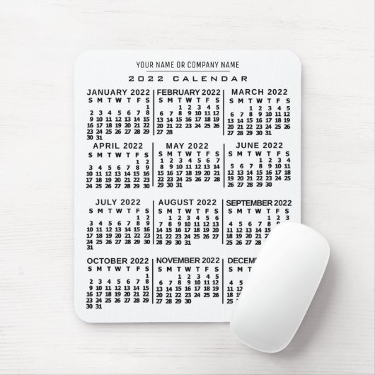 Kalender 2022 (siehe Beschreibung der neuen Versio Mousepad (Mit Mouse)