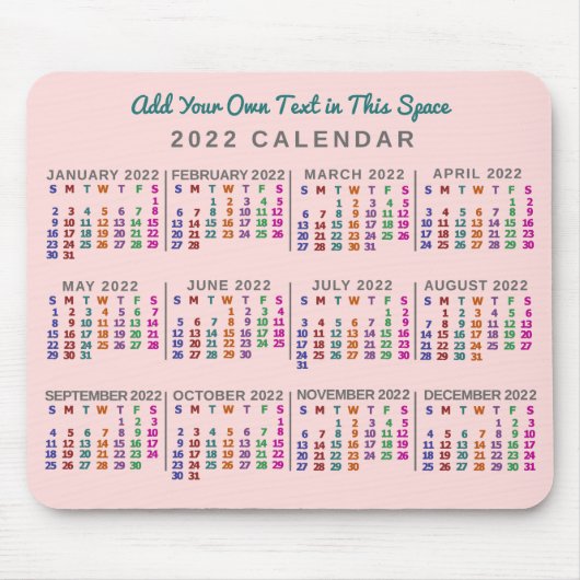 Kalender 2022 (siehe Beschreibung der neuen Versio Mousepad (Vorne)