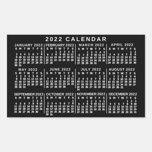 Kalender 2022 (siehe Beschreibung der neuen Versio Rechteckiger Aufkleber (Vorderseite)