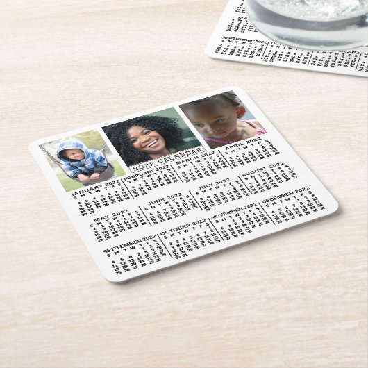 Kalender 2022 (siehe Beschreibung der neuen Versio Rechteckiger Pappuntersetzer (angewinkelt)