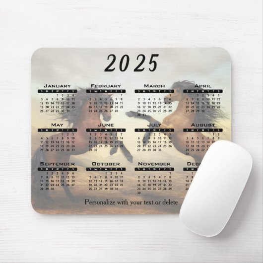 Kalender 2022 - Wilde Pferde Mousepad (Mit Mouse)
