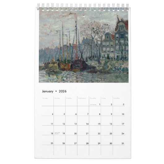 Kalender 2023, 12 Monate Claude Monet Impressionis (Jan 2026)