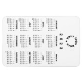 Kalender 2023 auf einen Blick mit benutzerdefinier Magnet (Horizontal)