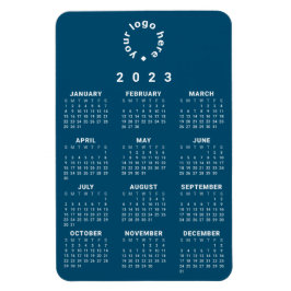 Kalender 2023 auf einen Blick mit benutzerdefinier Magnet