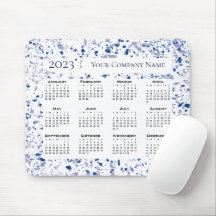 Kalender 2023 Blau Weiß Grau Terrazzo Custom
