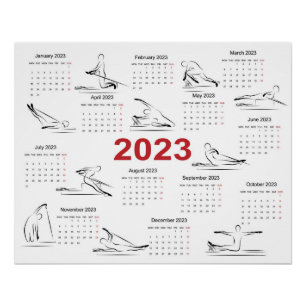 Kalender 2023 für Pilates Instruktor Poster