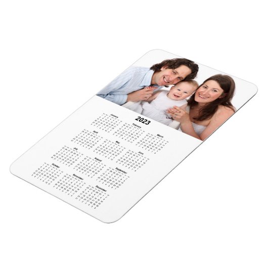Kalender 2023 mit benutzerdefiniertem Foto Magnet (Linke Seite)