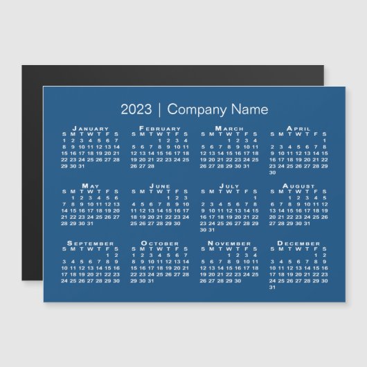 Kalender 2023 mit Firmenname Blue Magnet (Vorne/Hinten)