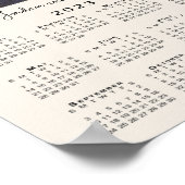 Kalender 2023 mit Ihrem Foto und Namen auf Beige Poster (Ecke)