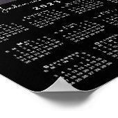 Kalender 2023 mit Ihrem Foto und Namen auf Schwarz Poster (Ecke)