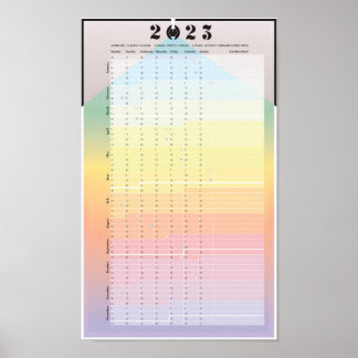 Kalender 2023 - Mondplaner-Poster Poster