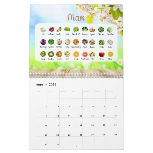 Kalender 2023 - Obst und Gemüse (Mär 2026)