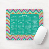 Kalender 2023 - riesige, farbenfrohe Zickzack Dars Mousepad (Mit Mouse)