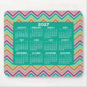 Kalender 2023 - riesige, farbenfrohe Zickzack Dars Mousepad (Vorne)
