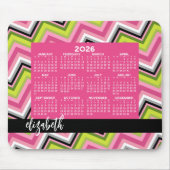 Kalender 2023 - riesige, farbenfrohe Zickzack Dars Mousepad (Vorne)