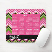 Kalender 2023 - riesige, farbenfrohe Zickzack Dars Mousepad (Mit Mouse)