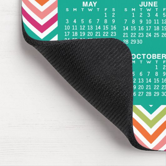 Kalender 2023 - riesige, farbenfrohe Zickzack Dars Mousepad (Ecke)
