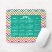 Kalender 2023 - riesige, farbenfrohe Zickzack Dars Mousepad (Mit Mouse)