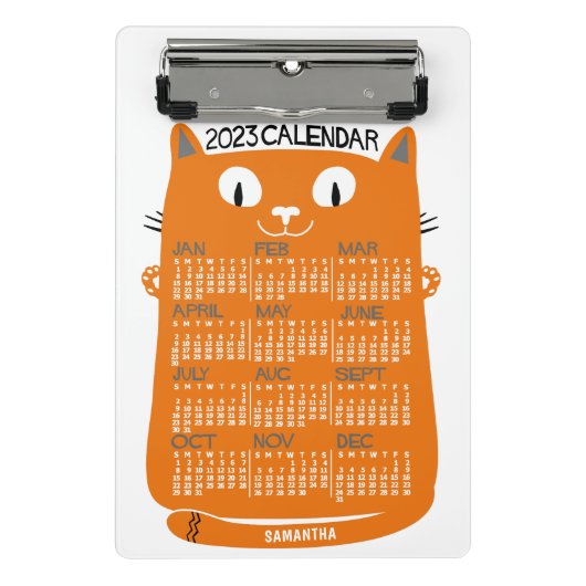 Kalender 2023 (Siehe Beschreibung der neuen Versio Mini Klemmbrett (Vorderseite)