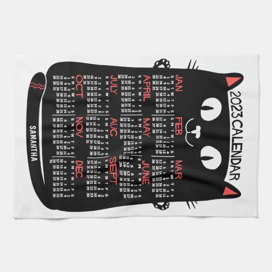 Kalender 2023 (siehe Beschreibung der neuesten Ver Geschirrtuch (Horizontal)