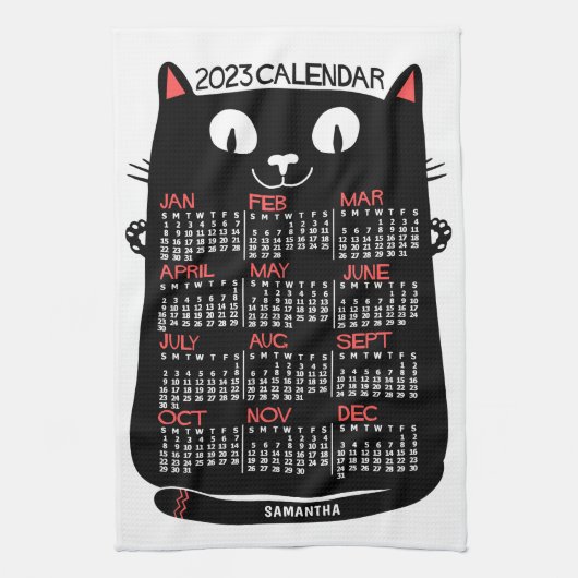 Kalender 2023 (siehe Beschreibung der neuesten Ver Geschirrtuch (Vertikal)