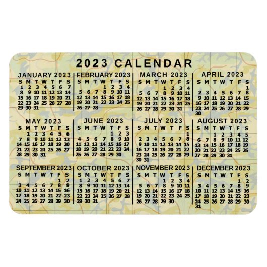 Kalender 2023 (siehe Beschreibung der neuesten Ver Magnet (Horizontal)