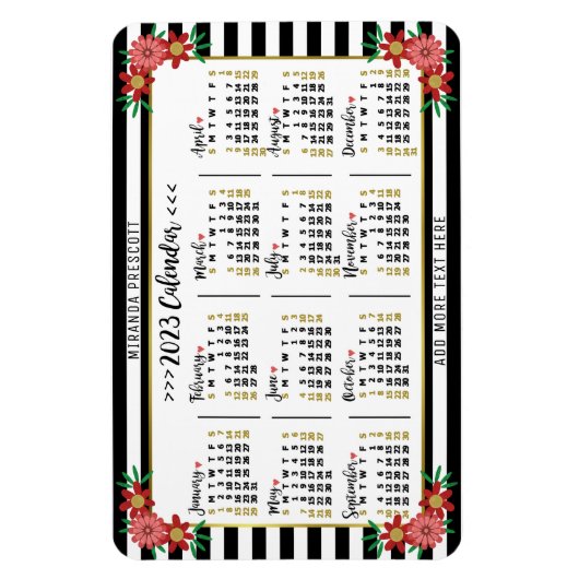 Kalender 2023 (siehe Beschreibung der neuesten Ver Magnet (Vertikal)