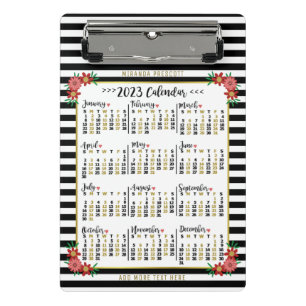 Kalender 2023 (siehe Beschreibung der neuesten Ver Mini Klemmbrett