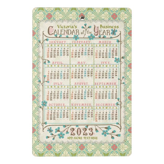 Kalender 2023 (siehe Beschreibung der neuesten Ver Mini Klemmbrett (Rückseite)