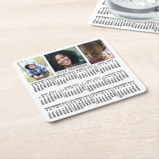 Kalender 2023 (siehe Beschreibung der neuesten Ver Rechteckiger Pappuntersetzer (angewinkelt)