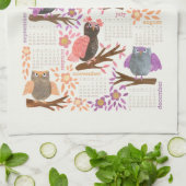 Kalender 2023: Whimsical Owls Fun Niedlich Geschirrtuch (Gefaltet)