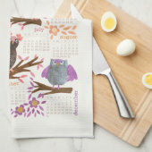 Kalender 2023: Whimsical Owls Fun Niedlich Geschirrtuch (Viertel Falte)