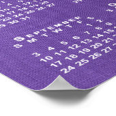 Kalender 2023 zum Foto "Lila Linen Texture" Poster (Ecke)