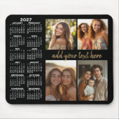 Kalender 2024 - 4 Foto - moderner Skripttext Mousepad (Vorne)