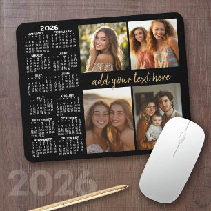 Kalender 2024 - 4 Foto - moderner Skripttext Mousepad