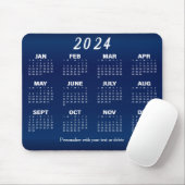 Kalender 2024 - Blaues Design der Marine Mousepad (Mit Mouse)