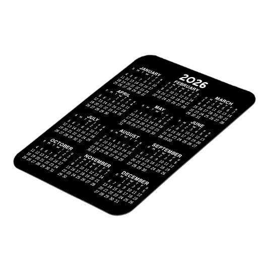 Kalender 2024 für die vollständige Jahresansicht - Magnet (Linke Seite)