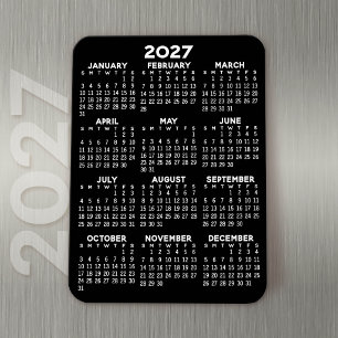 Kalender 2024 für die vollständige Jahresansicht - Magnet