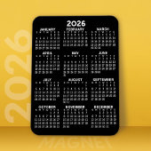 Kalender 2024 für die vollständige Jahresansicht - Magnet