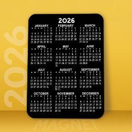 Kalender 2024 für die vollständige Jahresansicht - Magnet